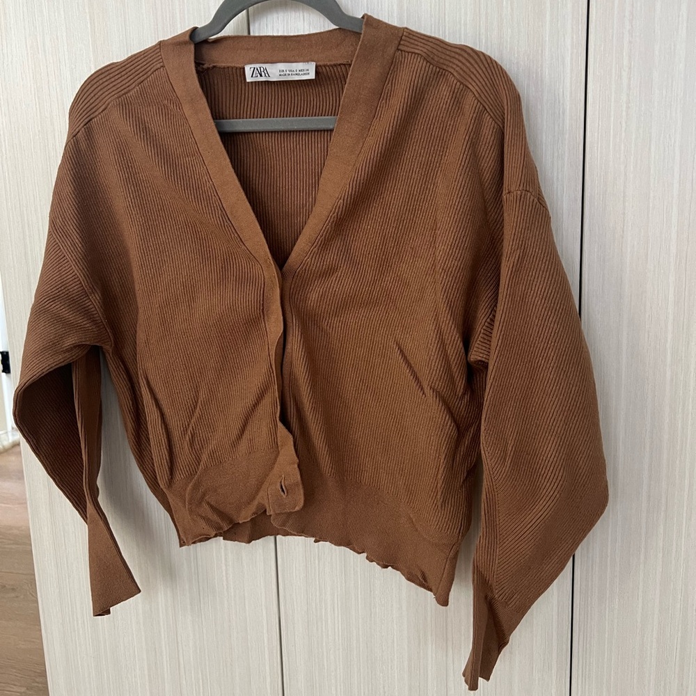 Zara Thin Knit Sweater with Buttons